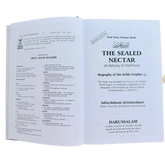 Boek The Sealed Nectar met titelpagina en inhoud over de profeet Muhammad
